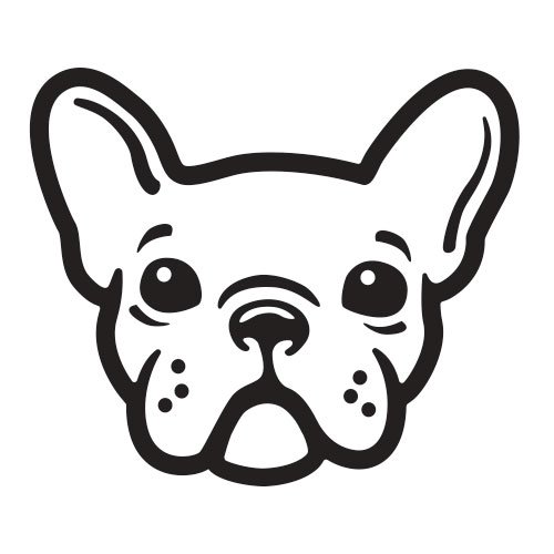 French Bulldog Face | French Bulldog Stickers